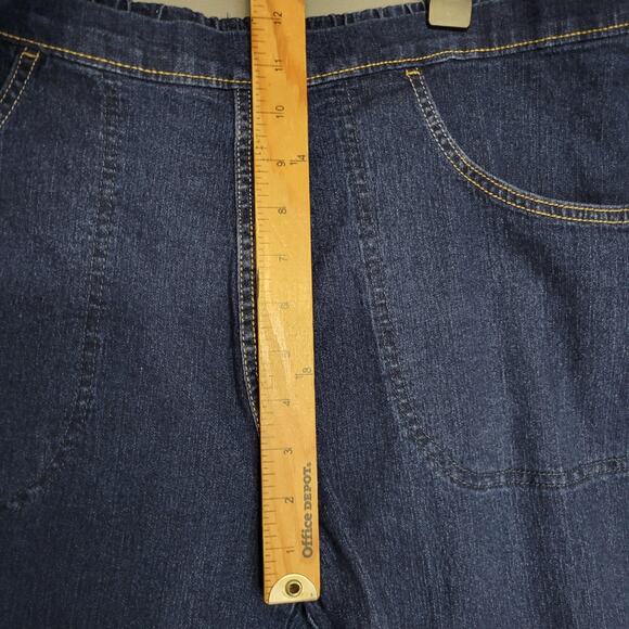 Just My Size Capri Pants Womens 2X Blue Denim Pull On Elastic Waist Stretch NWOT - Picture 9 of 14